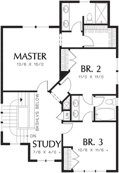 Second Floor for House Plan #2559-00024