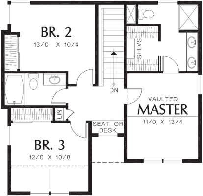 Second Floor for House Plan #2559-00031