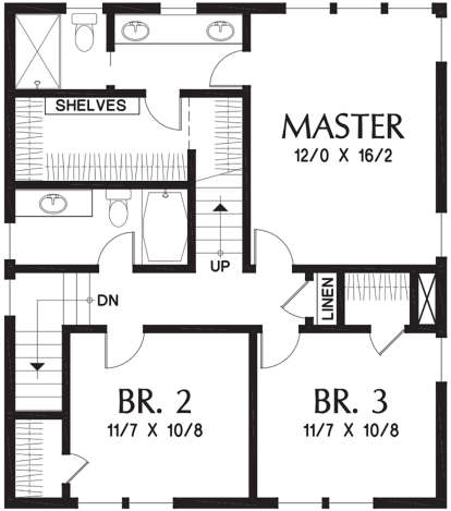 Second Floor for House Plan #2559-00033
