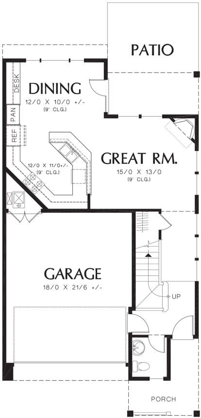Main Floor for House Plan #2559-00036