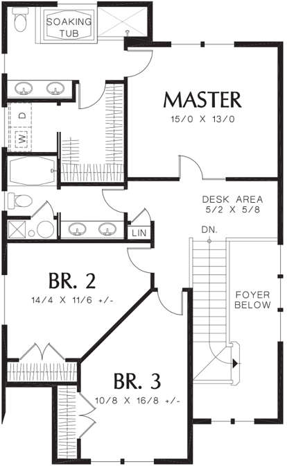 Second Floor for House Plan #2559-00036