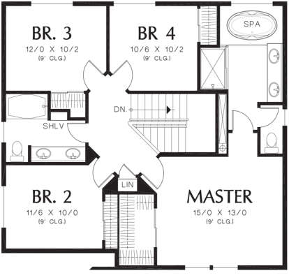 Second Floor for House Plan #2559-00037