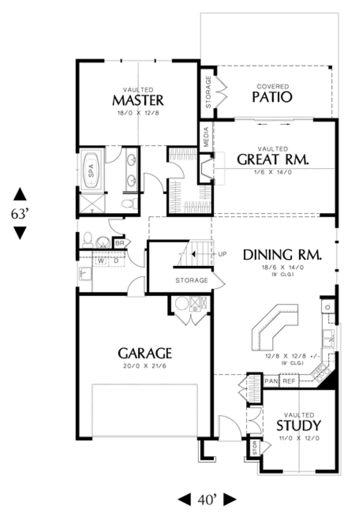 Floorplan 1 for House Plan #2559-00042