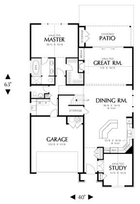 Floorplan 1 for House Plan #2559-00042