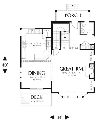 Floorplan 2 for House Plan #2559-00043