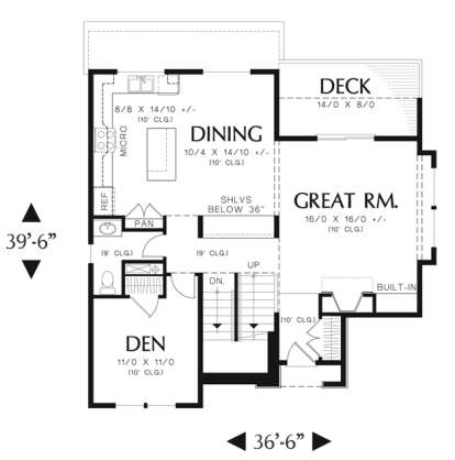 Floorplan 2 for House Plan #2559-00044