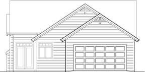 Narrow Lot House Plan #2559-00045 Elevation Photo