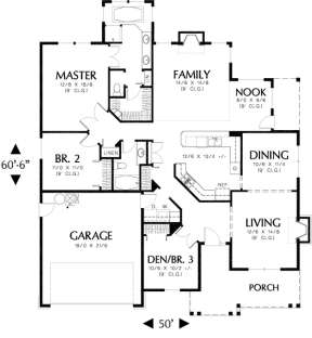 Floorplan 1 for House Plan #2559-00060