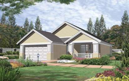 3 Bed, 2 Bath, 1420 Square Foot House Plan - #2559-00064