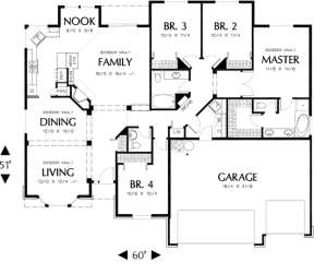 Floorplan 1 for House Plan #2559-00065