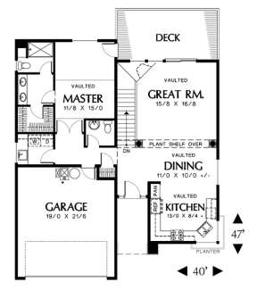 Floorplan 2 for House Plan #2559-00069