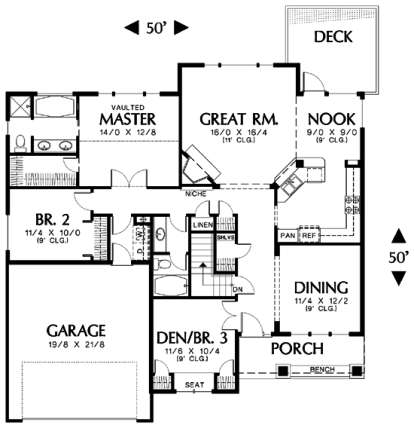 Floorplan 2 for House Plan #2559-00070