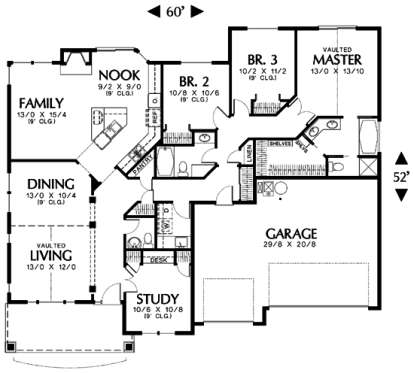 Floorplan1 for House Plan #2559-00071