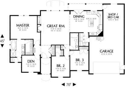 Floorplan 1 for House Plan #2559-00075