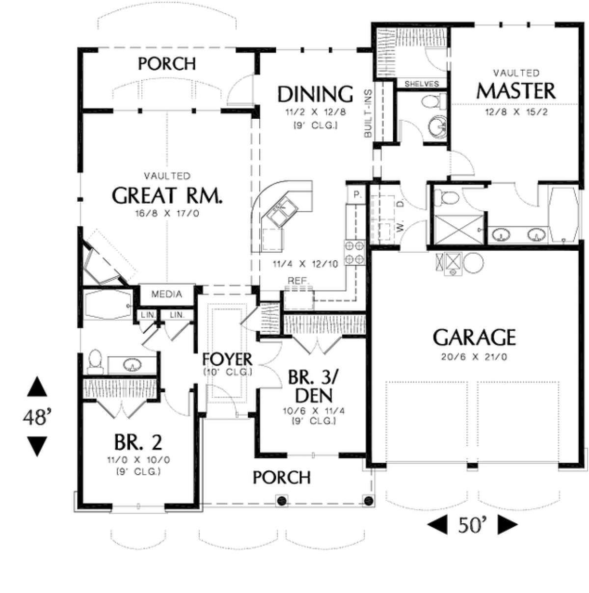 Floorplan 1 for House Plan #2559-00079