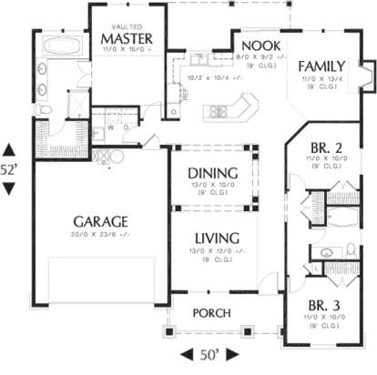Floorplan1 for House Plan #2559-00082