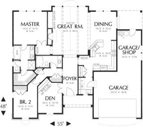 Floorplan 1 for House Plan #2559-00084
