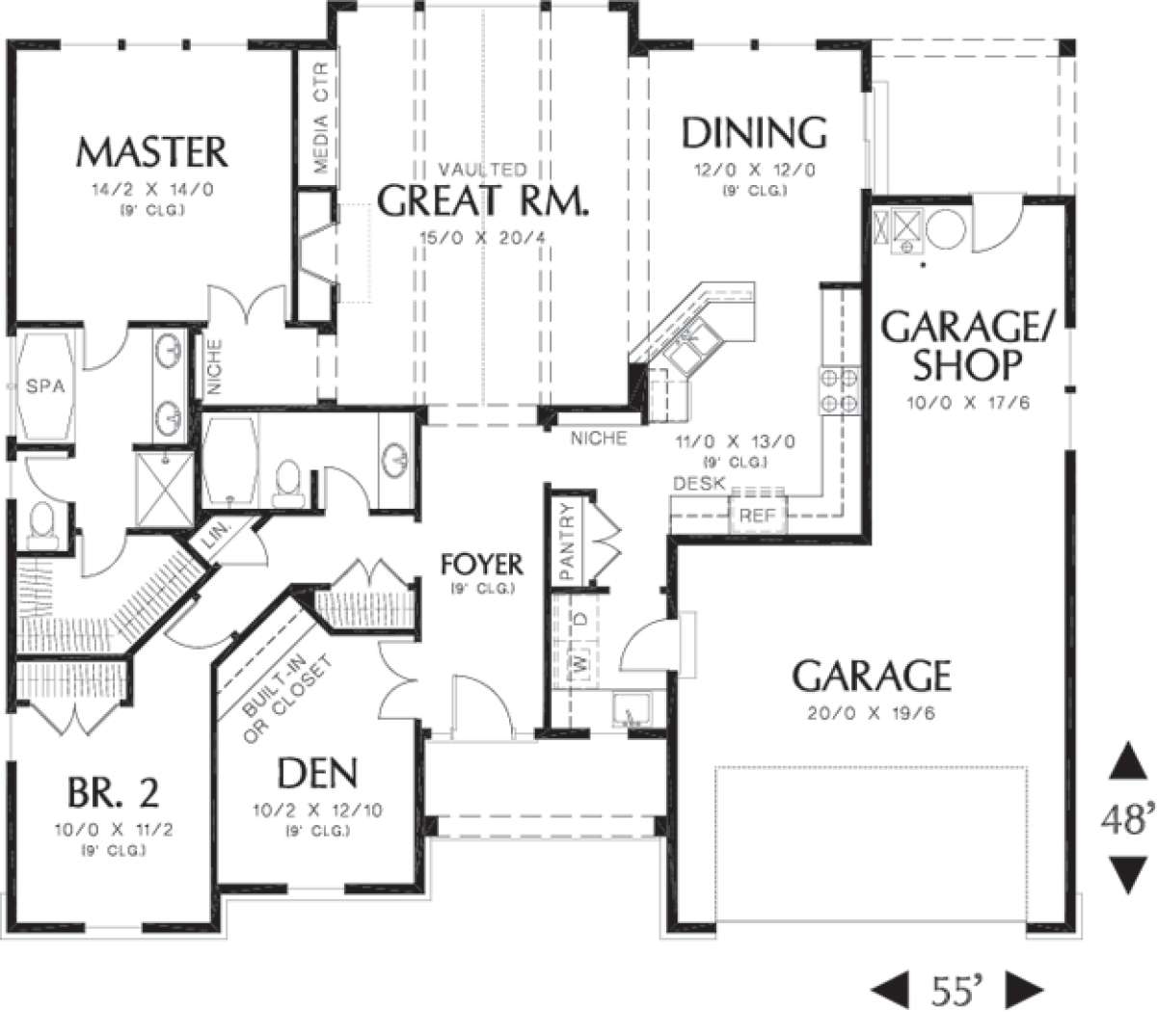 Floorplan 1 for House Plan #2559-00086