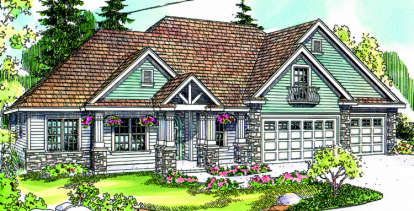 3 Bed, 3 Bath, 3439 Square Foot House Plan - #035-00355