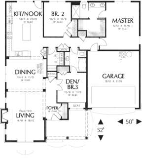 Floorplan 1 for House Plan #2559-00094