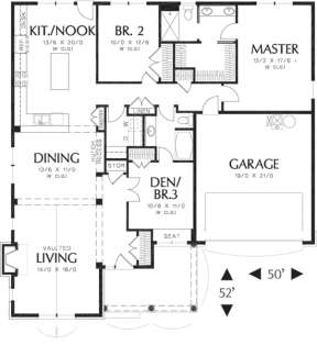 Floorplan 1 for House Plan #2559-00095