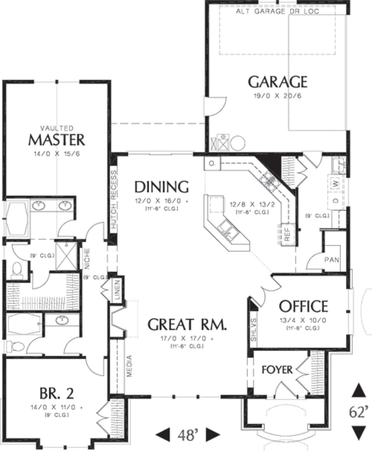 Floorplan 1 for House Plan #2559-00097
