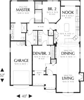 Floorplan 1 for House Plan #2559-00098