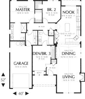 Floorplan 1 for House Plan #2559-00099