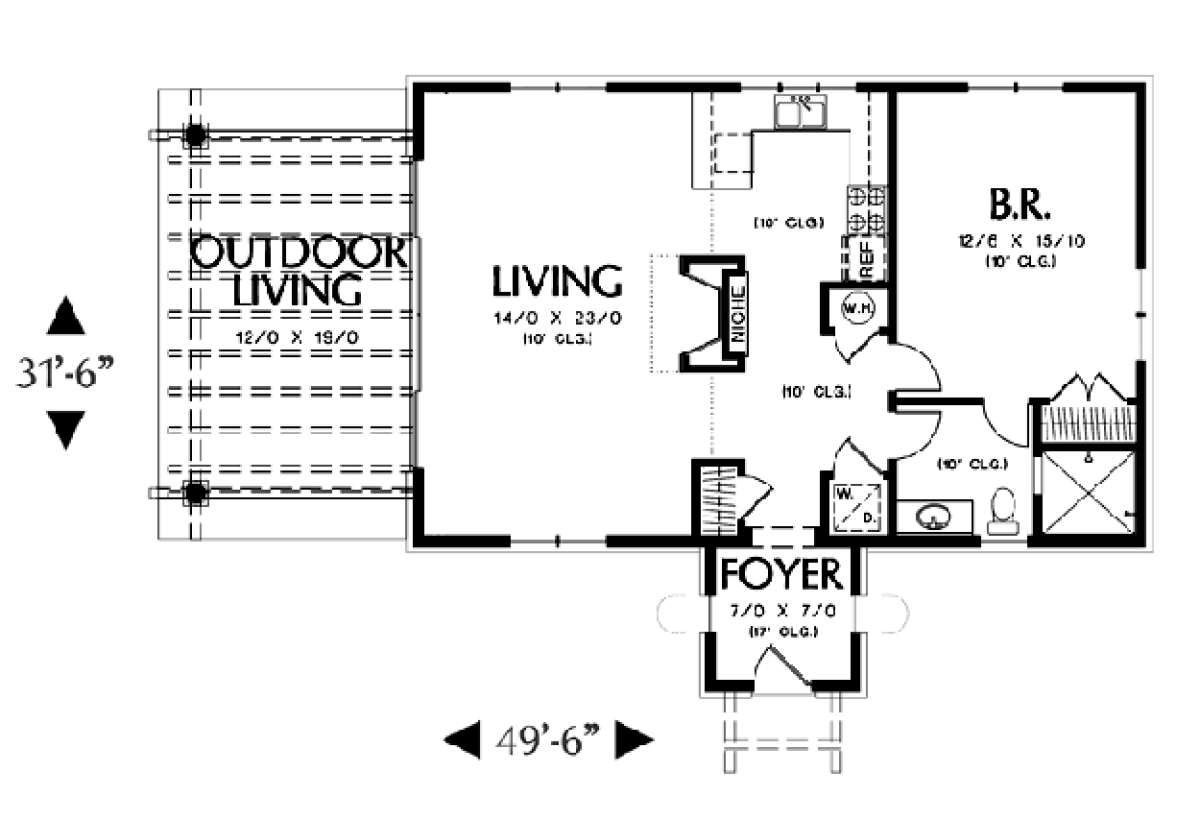 Floorplan 1 for House Plan #2559-00102