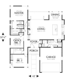 Floorplan 1 for House Plan #2559-00104