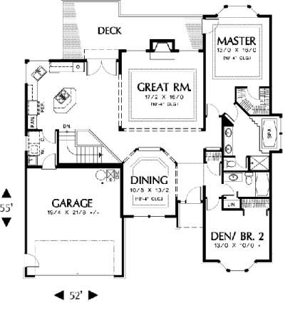 Floorplan 2 for House Plan #2559-00108