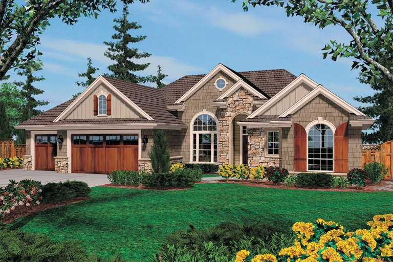 European House Plan #2559-00109 Elevation Photo