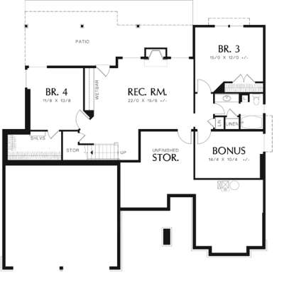 Floorplan 1 for House Plan #2559-00110