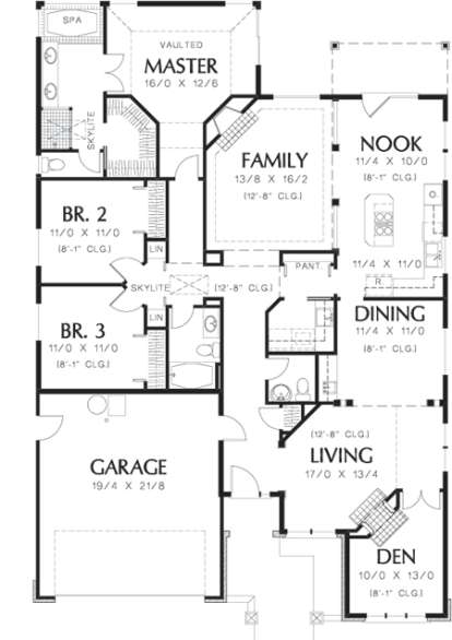 Floorplan1 for House Plan #2559-00114