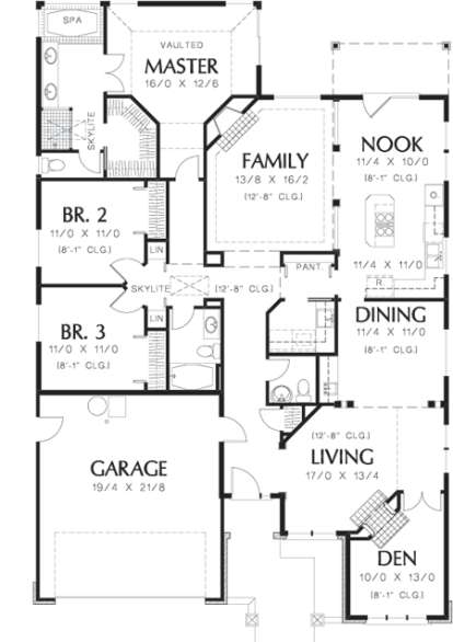 Floorplan 1 for House Plan #2559-00114