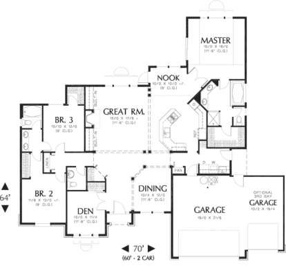 Floorplan 1 for House Plan #2559-00117