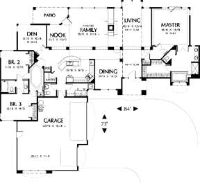 Floorplan 1 for House Plan #2559-00122