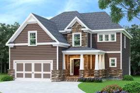 Craftsman House Plan #009-00101 Elevation Photo