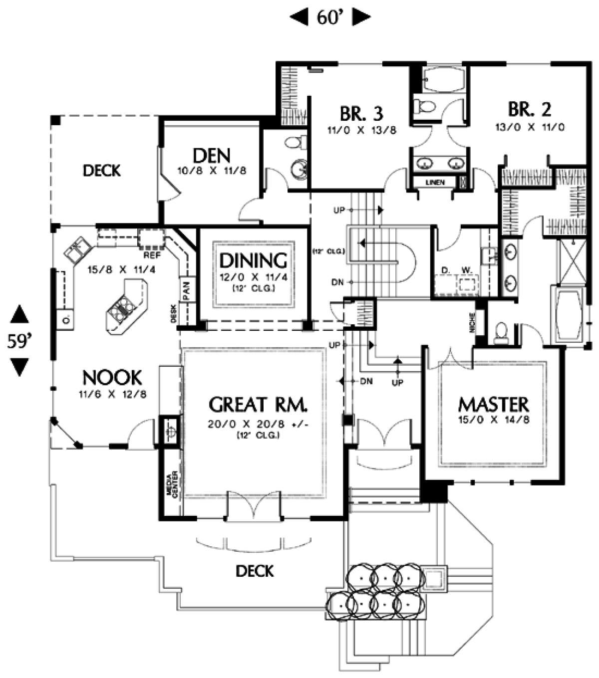 Floorplan 2 for House Plan #2559-00123