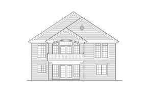 Narrow Lot House Plan #2559-00124 Elevation Photo