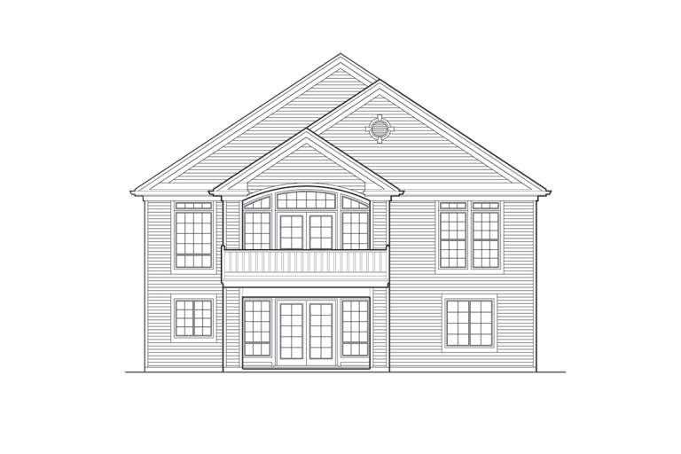 Narrow Lot House Plan #2559-00124 Elevation Photo