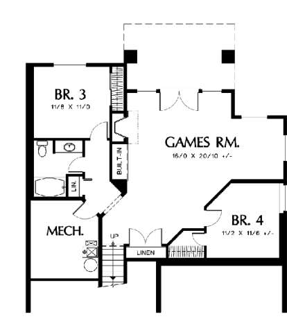Floorplan 1 for House Plan #2559-00124