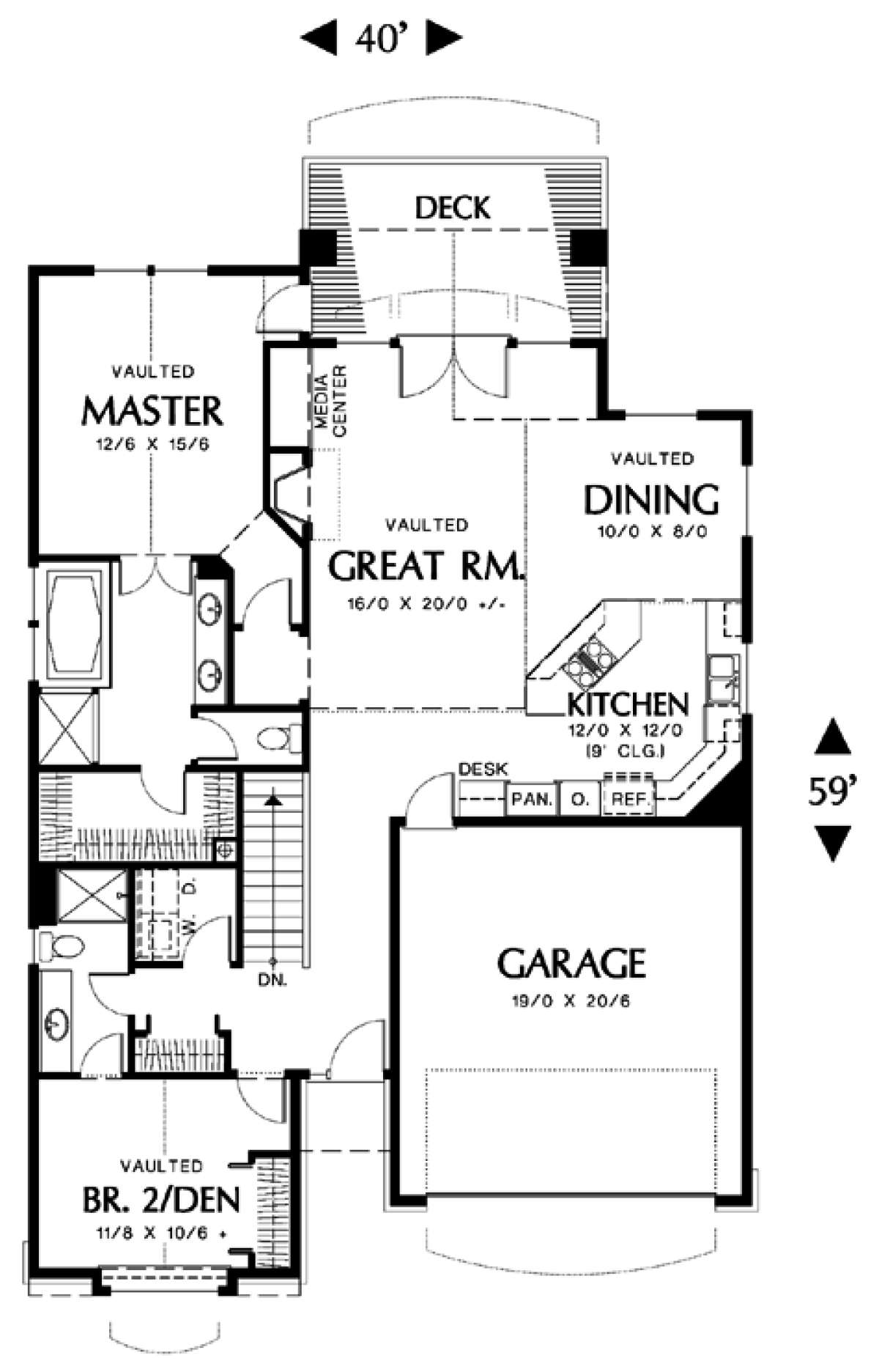 Floorplan 2 for House Plan #2559-00124