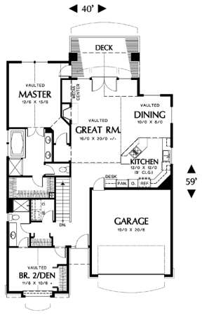 Floorplan 2 for House Plan #2559-00124