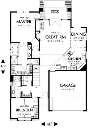 Floorplan 2 for House Plan #2559-00125