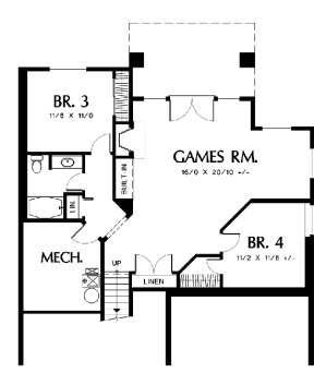 Floorplan 1 for House Plan #2559-00126