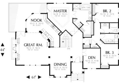Floorplan 2 for House Plan #2559-00128