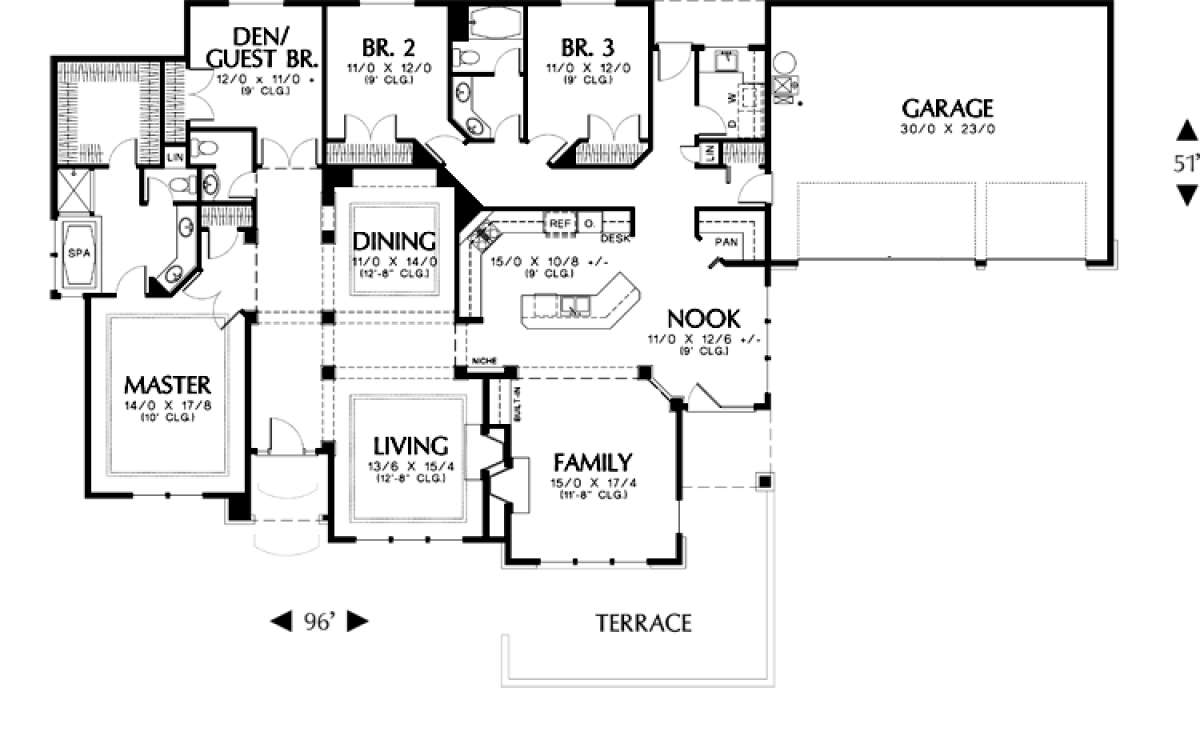 Floorplan 1 for House Plan #2559-00129