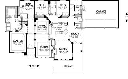 Floorplan 1 for House Plan #2559-00129