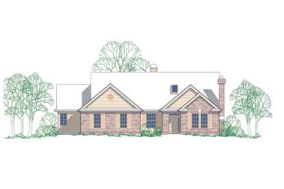Ranch House Plan #2559-00130 Elevation Photo